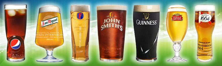 Buy official branded beer, cider, ale pint and half pint glasses. Fast UK delivery.